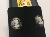 Cameo Earrings Matches Previous Lot