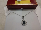 8.86ct Cartier Style Black Sapphire Necklace