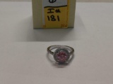 3.01ct pink sapphire Halo ring