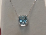 Swiss blue topaz necklace