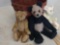 2 Vintage Jointed Teddy Bears & Bonus Modern