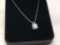 Brilliant White Sapphire Solitaire Necklace