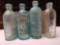 Group Of 4 1800s Vintage Glass Bottles Chicago Illinois