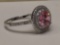 3.01ct Pink Sapphire Halo Ring