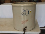 20 Gallon Redwing Crock With Spigot