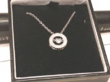 White Sapphire Floating Necklace