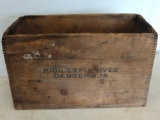 Trojan Powder Co. High Explosives Wood Box