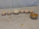 Stoneware Serving Bowl & 5 Custard bowld