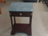 Pair Of Matching Marble Top Accent Tables