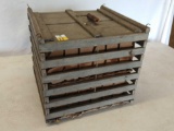 Vintage Wooden Egg Crate