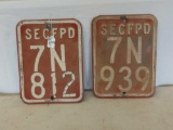 2 Vintage SECFPD Road Signs