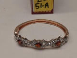 Garnet Bangle Bracelet