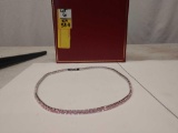 16ct Pink Sapphire Eternity Necklace