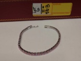 4ct Pink Sapphire Bracelet