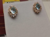 2.64ct Swiss Blue Topaz Earrings