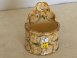 Antique Sponge Ware Salt Holder No Lid