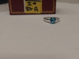 Genuine Blue Topaz Heart Ring