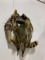 Large Full Body Mount Raccoon On Driftwood Hanging Base