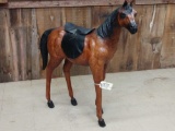 Quarter scale leather horse