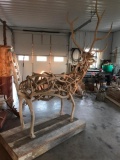 Unusual Full Body Elk All Antler Construction