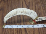 Hand carved warthog tusk