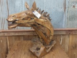 Outstanding driftwood horse head sculpture