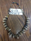 Native American reservation made elk Ivory necklace