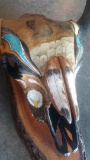 Beautiful Hand Painted Buffalo Skull