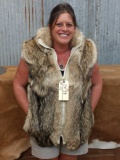 Women's coyote fur vest