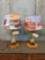 Pair Of Buffalo Feet End Table Lamps