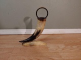 African Bushbuck Magnifying Glass With Steer Horn Stand / Holder