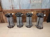 Set Of 4 Reproduction Elephant Foot Bar Stools