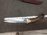 Brand New Stag Handle Bowie Knife By Al's Customs