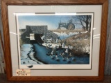 Robert E. Hinton Print Stone Bridge Mallards