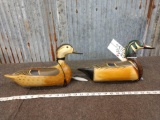 Pair Of Hand Carved Wood Duck Decoys