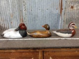 3 Contemporary Hand Carved Duck Decoys