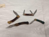 4 Schrade Folding Knives