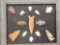 13 Arrowheads Native American Artifact