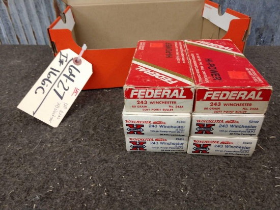 120 Rounds Of 243 Winchester Ammo