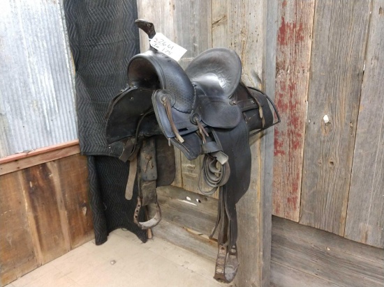 Vintage Open Loop High Back Saddle 13" Seat