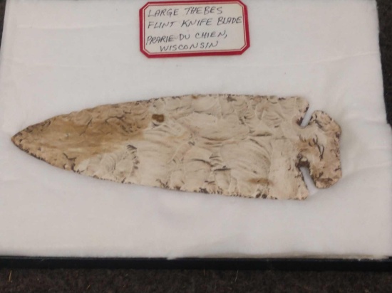 Large Thebes Flint Blade Native American Artifact