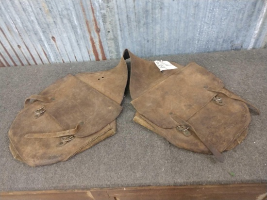 Pair Of Vintage Leather Saddle Bags