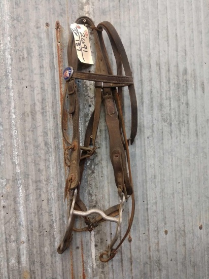 Vintage Horse Bridle Complete With Rosettes