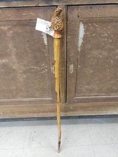 Hand Carved Mushroom Walking Stick