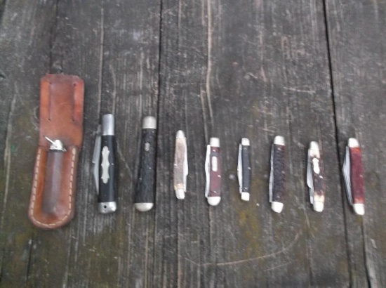 9 Vintage Pocket Knives