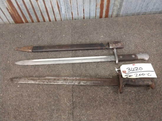 2 Vintage Military Bayonets