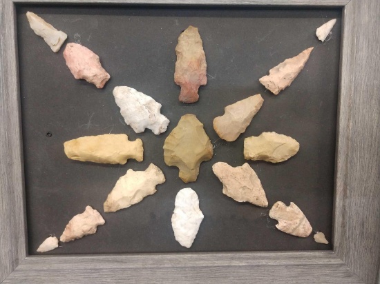 15 Arrowheads Native American Artifact