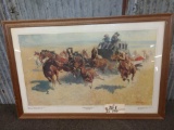 Frederick Remington Print Downing The Nigh Leader