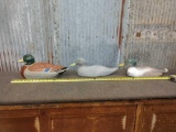 3 Vintage Duck Decoys