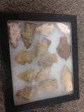 13 Arrowheads Native American Artifact